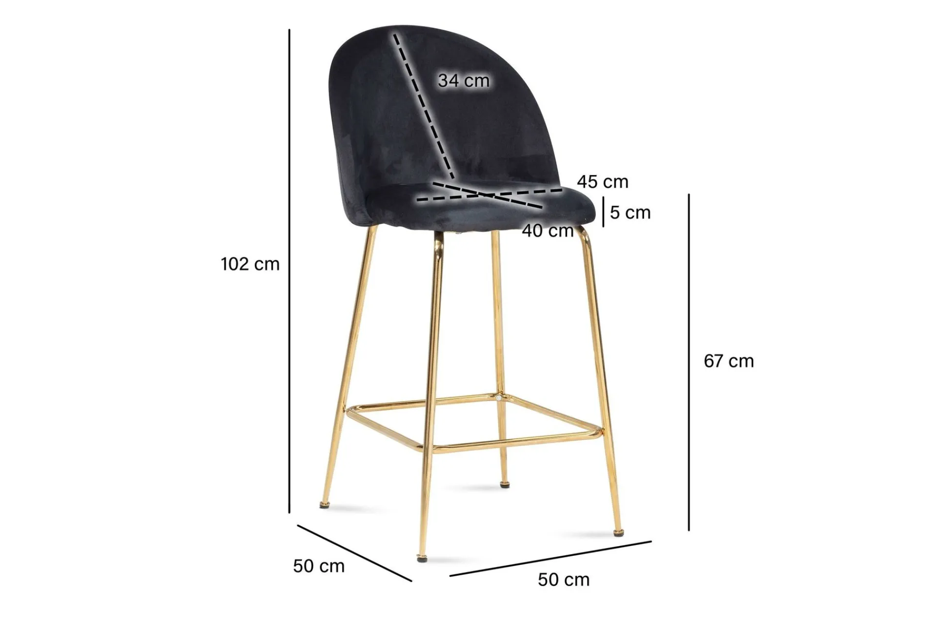 Barmøbler|Barstoler-Babbi Barstol 102 cm Antracit