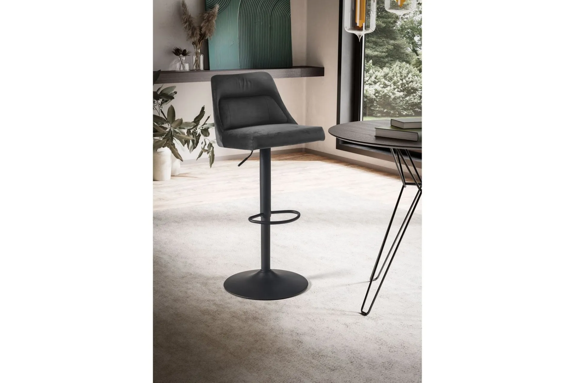 Barmøbler|Barstoler-Baccha Barstol 106 cm Mørkegrå
