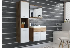 Baderom-Baderomssett Delorimier 57 cm Natur,Hvit
