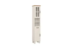 Loft24 Baderomsskap Alby 33x30x180 cm, Hvit/Honning