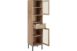 Baderom|Baderomsskap-Baderomsskap Rosell 40x36x165 cm Lysfarget tre,Natur