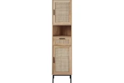 Baderom|Baderomsskap-Baderomsskap Rosell 40x36x165 cm Lysfarget tre,Natur
