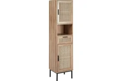 Baderom|Baderomsskap-Baderomsskap Rosell 40x36x165 cm Lysfarget tre,Natur