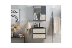 Baderom|Baderomsskap-Baderomsskap Teruel Grå, lyst tre, 60x48x70 cm Grey,Lysfarget tre