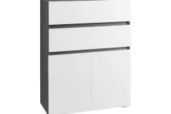 Loft24 Baderom|Baderomsskap-Baderomsskap Wisla 76x35x98 cm, Antrasitt/Hvit Antracit,Hvit