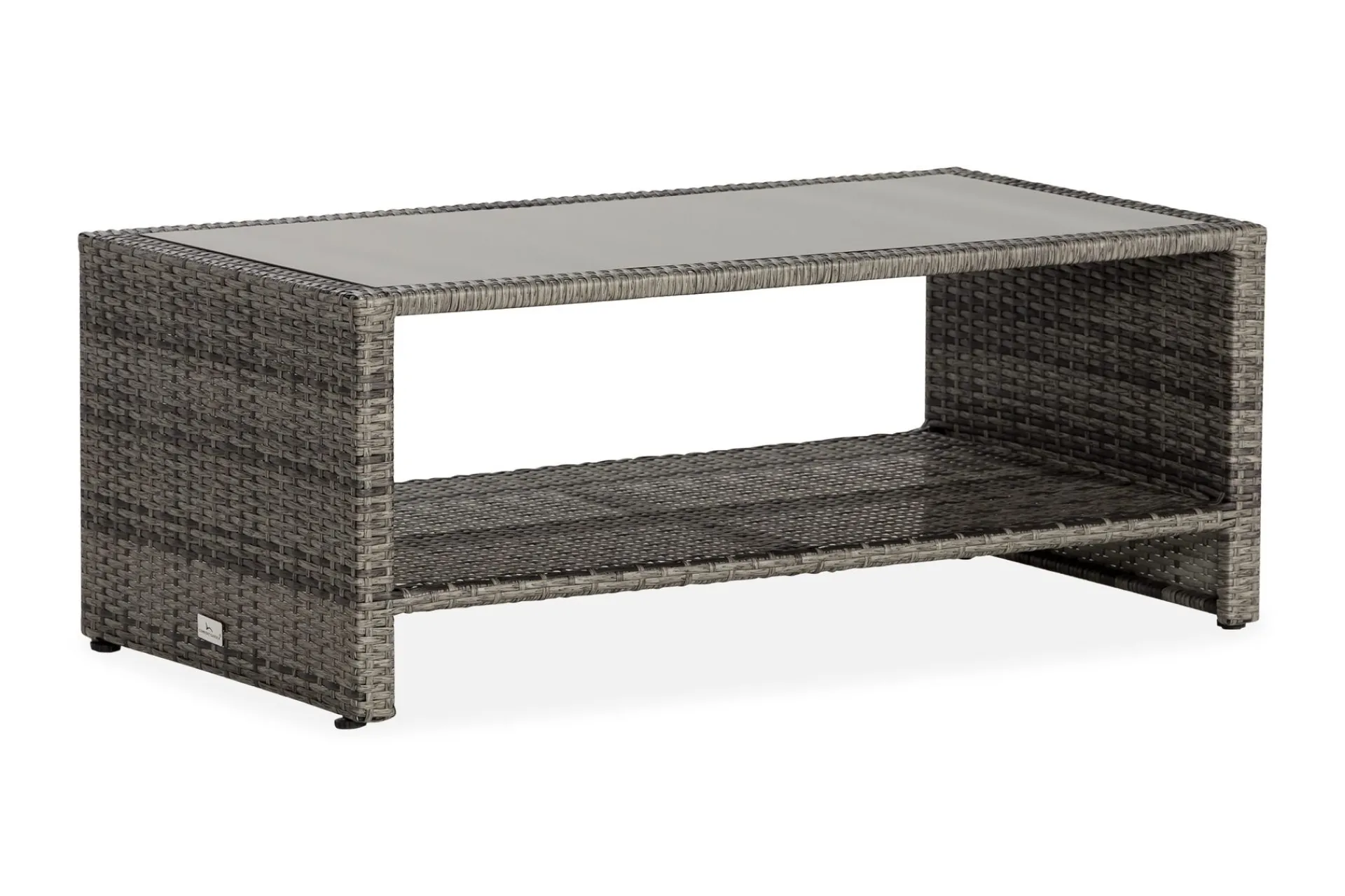 Comfort Garden Loungebord & Sofabord Utendørs|Balkongmøbler-Bahamas Bord med Hylle 113x58 cm Grey