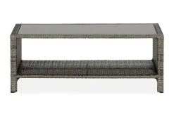 Comfort Garden Loungebord & Sofabord Utendørs|Balkongmøbler-Bahamas Bord med Hylle 113x58 cm Grey