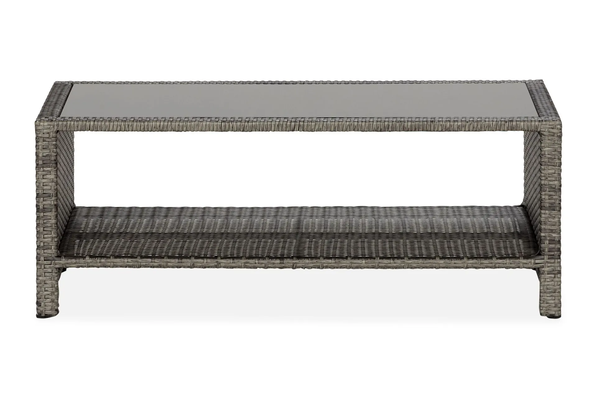 Comfort Garden Loungebord & Sofabord Utendørs|Balkongmøbler-Bahamas Bord med Hylle 113x58 cm Grey