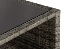 Comfort Garden Loungebord & Sofabord Utendørs|Balkongmøbler-Bahamas Bord med Hylle 113x58 cm Grey