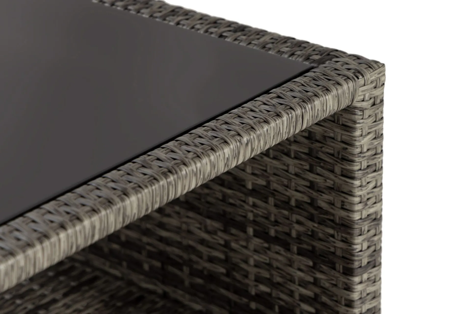 Comfort Garden Loungebord & Sofabord Utendørs|Balkongmøbler-Bahamas Bord med Hylle 113x58 cm Grey
