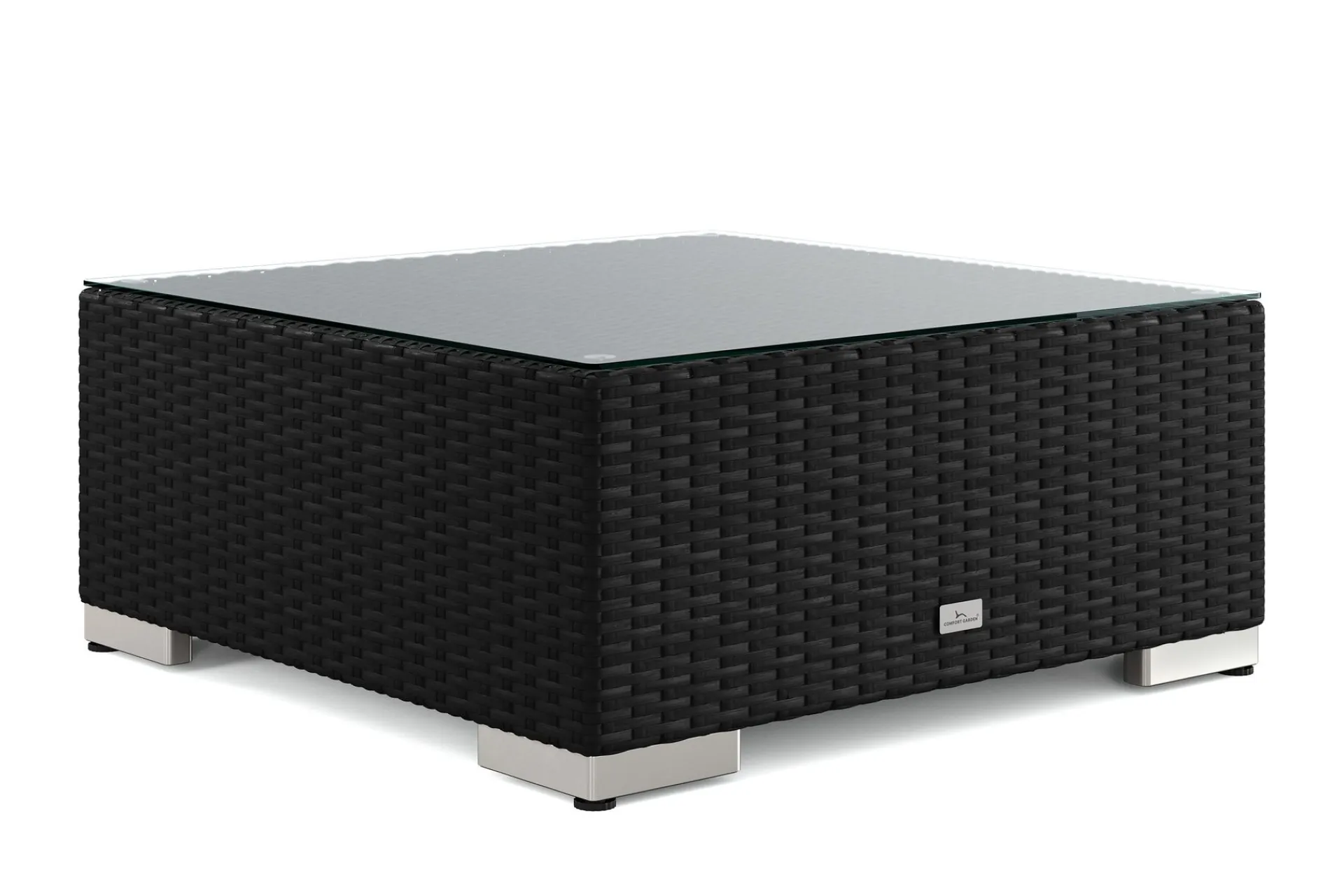 Comfort Garden Loungebord & Sofabord Utendørs|Balkongmøbler-Bahamas Divanmodul – Loungebord Utendørs 75x75 cm til Sofaer Svart