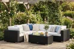 Comfort Garden Moduler|Moduler-Bahamas Høyremodul Utendørs 140 cm i Kunstrotting Svart