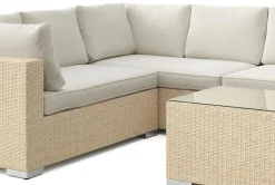 Comfort Garden Loungesett|Loungesett-Bahamas L-formet utesofa høyre, 7-seters med bord