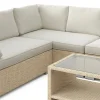 Comfort Garden Bahamas L-formet utesofa høyre, 7-seters med bord og hylle