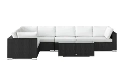 Comfort Garden Veranda & Terrasse|Loungemøbler Salg-Bahamas L-formet utesofa høyre, 7-seters med bord