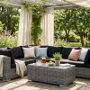 Comfort Garden Puteoppbevaring & Møbelbeskyttelse|Hagemøbler Barn-Bahamas L-formet utesofa høyre, 6-seters med bord