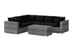 Comfort Garden Puteoppbevaring & Møbelbeskyttelse|Hagemøbler Barn-Bahamas L-formet utesofa høyre, 6-seters med bord