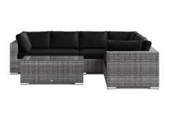 Comfort Garden Loungestol Ute|Lounge Sofa-Bahamas L-formet utesofa venstre, 6-seters med bord