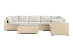 Comfort Garden Bahamas L-formet utesofa venstre, 7-seters med bord