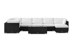 Comfort Garden Bahamas U-formet utendørs loungegruppe 7-seters med vendbar divan og bord