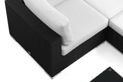 Comfort Garden Bahamas U-formet utendørs loungegruppe 7-seters med vendbar divan og bord