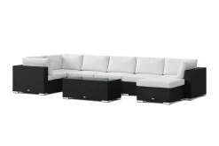 Comfort Garden Bahamas U-formet utendørs loungegruppe 7-seters med vendbar divan og bord