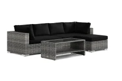 Comfort Garden Loungemøbler Salg|Loungesett-Bahamas utendørs divansofa 5-seters med vendbar divan og bord med hylle
