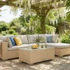 Comfort Garden Veranda & Terrasse-Bahamas utendørs divansofa 5-seters med vendbar divan og bord