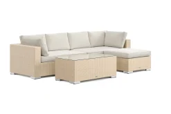 Comfort Garden Veranda & Terrasse-Bahamas utendørs divansofa 5-seters med vendbar divan og bord