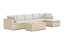 Comfort Garden Veranda & Terrasse-Bahamas utendørs divansofa 6-seters med vendbar divan og bord