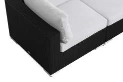 Comfort Garden Bahamas utendørs hjørnesofa 7-seters vendbar og bord med hylle
