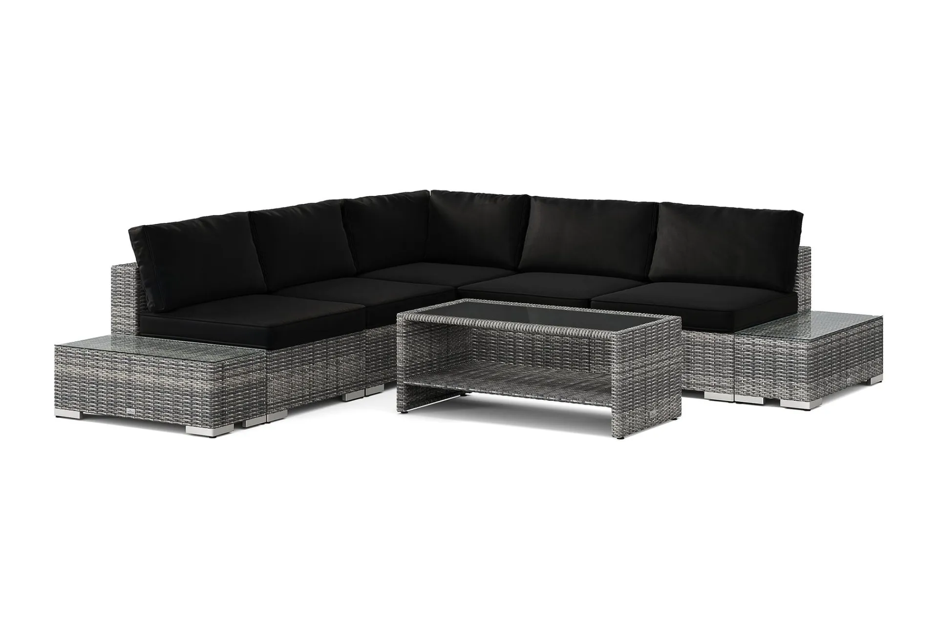 Comfort Garden Bahamas utendørs hjørnesofa 7-seters vendbar med bord