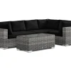 Comfort Garden Veranda & Terrasse|Loungemøbler Salg-Bahamas utendørs hjørnesofa 5-seters vendbar med bord