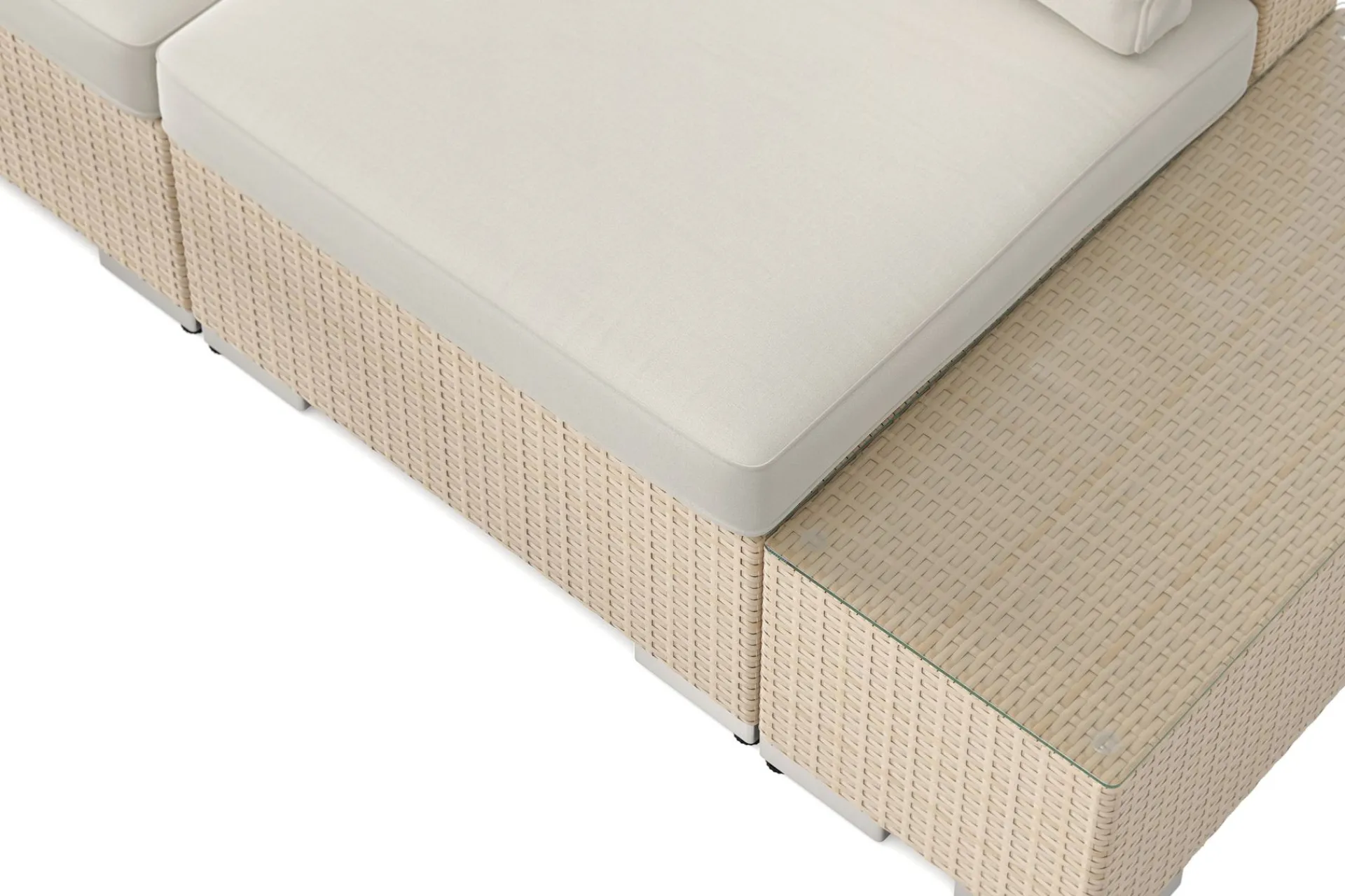 Comfort Garden Loungemøbler Salg|Loungesett-Bahamas utendørs hjørnesofa 7-seters vendbar med åpen avslutning og bord