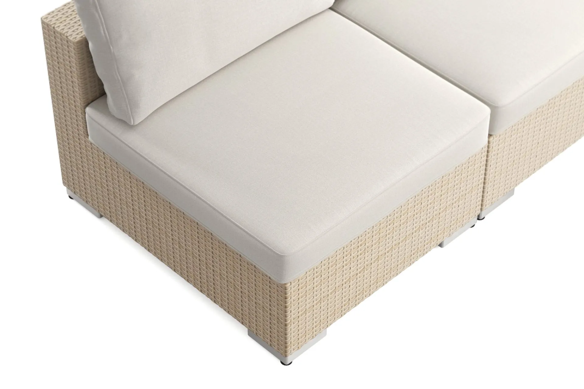 Comfort Garden Bahamas utendørs hjørnesofa 7-seters vendbar med åpen avslutning og bord