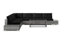 Comfort Garden Veranda & Terrasse|Loungemøbler Salg-Bahamas utendørs hjørnesofa 7-seters vendbar med åpen avslutning og bord med hylle
