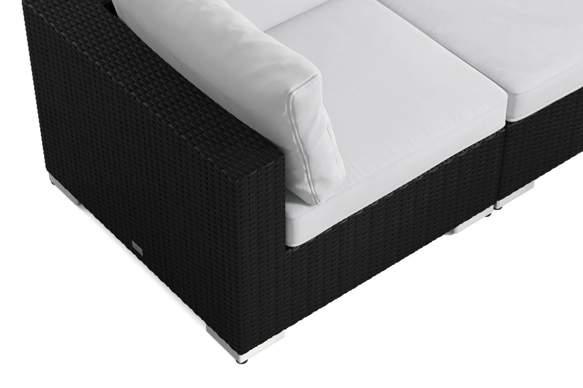 Comfort Garden Bahamas utendørs hjørnesofa 8-seters vendbar med lenestol og bord med hylle