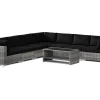 Comfort Garden Veranda & Terrasse-Bahamas utendørs hjørnesofa 7-seters vendbar og bord med hylle