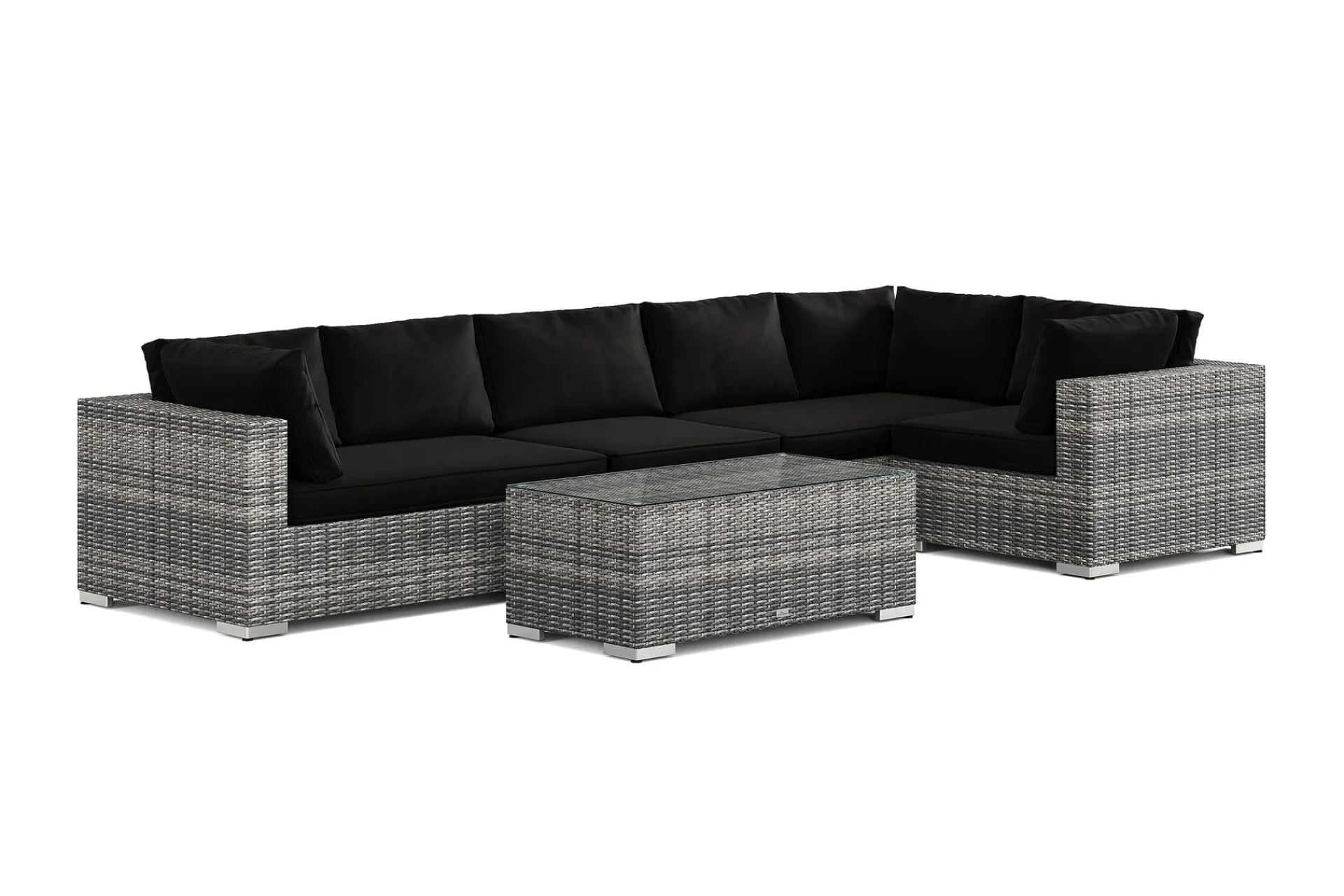 Comfort Garden Bahamas utendørs hjørnesofa 6-seters vendbar med bord