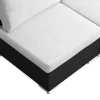 Comfort Garden Veranda & Terrasse-Bahamas utendørs hjørnesofa 5-seters vendbar med åpen avslutning og bord med hylle