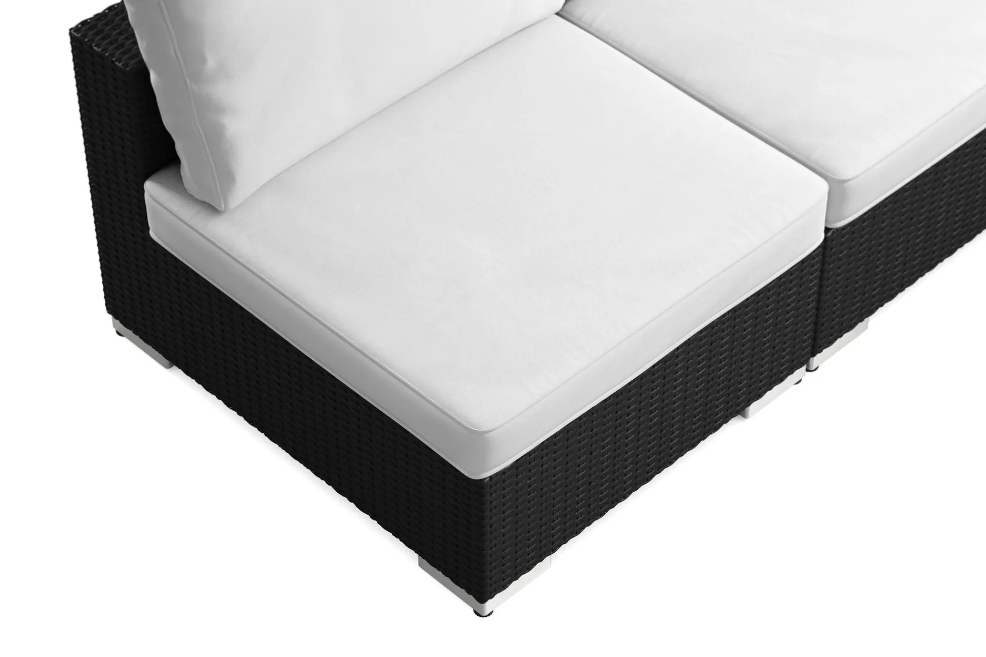 Comfort Garden Veranda & Terrasse-Bahamas utendørs hjørnesofa 5-seters vendbar med åpen avslutning og bord med hylle