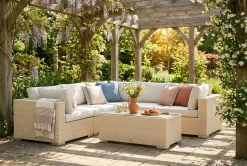 Comfort Garden Veranda & Terrasse-Bahamas utendørs hjørnesofa 5-seters vendbar med bord