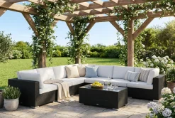 Comfort Garden Bahamas utendørs hjørnesofa 7-seters vendbar med bord