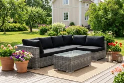 Comfort Garden Bahamas utendørs loungegruppe 5-seters med vendbar sjeselong og bord