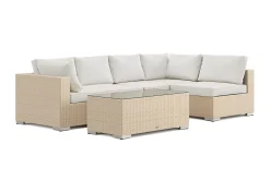 Comfort Garden Bahamas utendørs loungegruppe 5-seters med vendbar sjeselong og bord