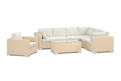 Comfort Garden Loungemøbler Salg|Loungesett-Bahamas utendørs L-sofa venstre 7-seters med lenestol og bord