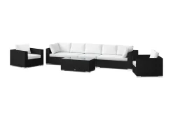 Comfort Garden Bahamas utendørs sofagruppe 7-seters med to lenestoler og bord