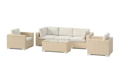 Comfort Garden Veranda & Terrasse|Loungemøbler Salg-Bahamas utendørs sofagruppe 5-seters med to lenestoler og bord