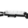 Comfort Garden Bahamas utendørs sofagruppe 7-seters med to lenestoler og bord med hylle