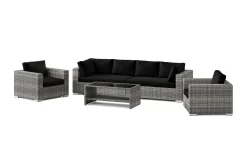Comfort Garden Bahamas utendørs sofagruppe 7-seters med to lenestoler og bord